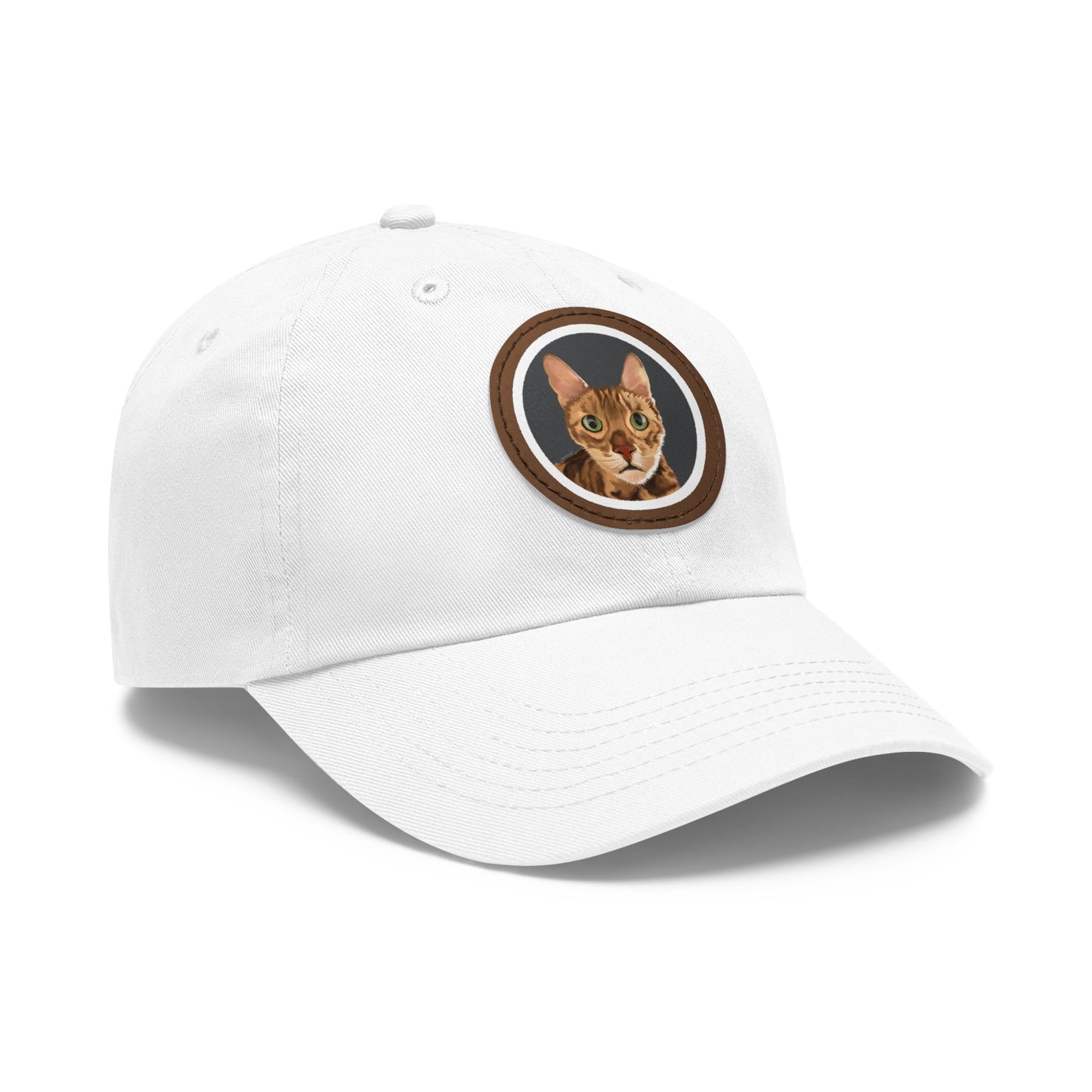 Bengie-Dad Hat with Leather Patch