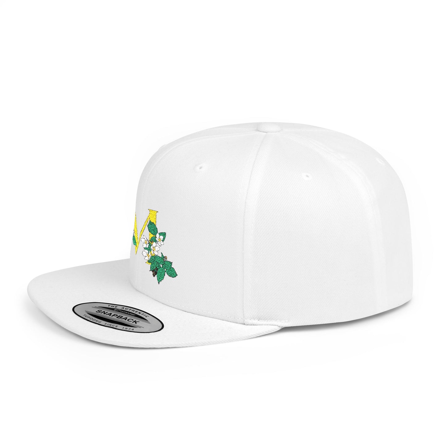 Monogram&BlackBerry Flat Bill Snapback. With your monogram, color change available.