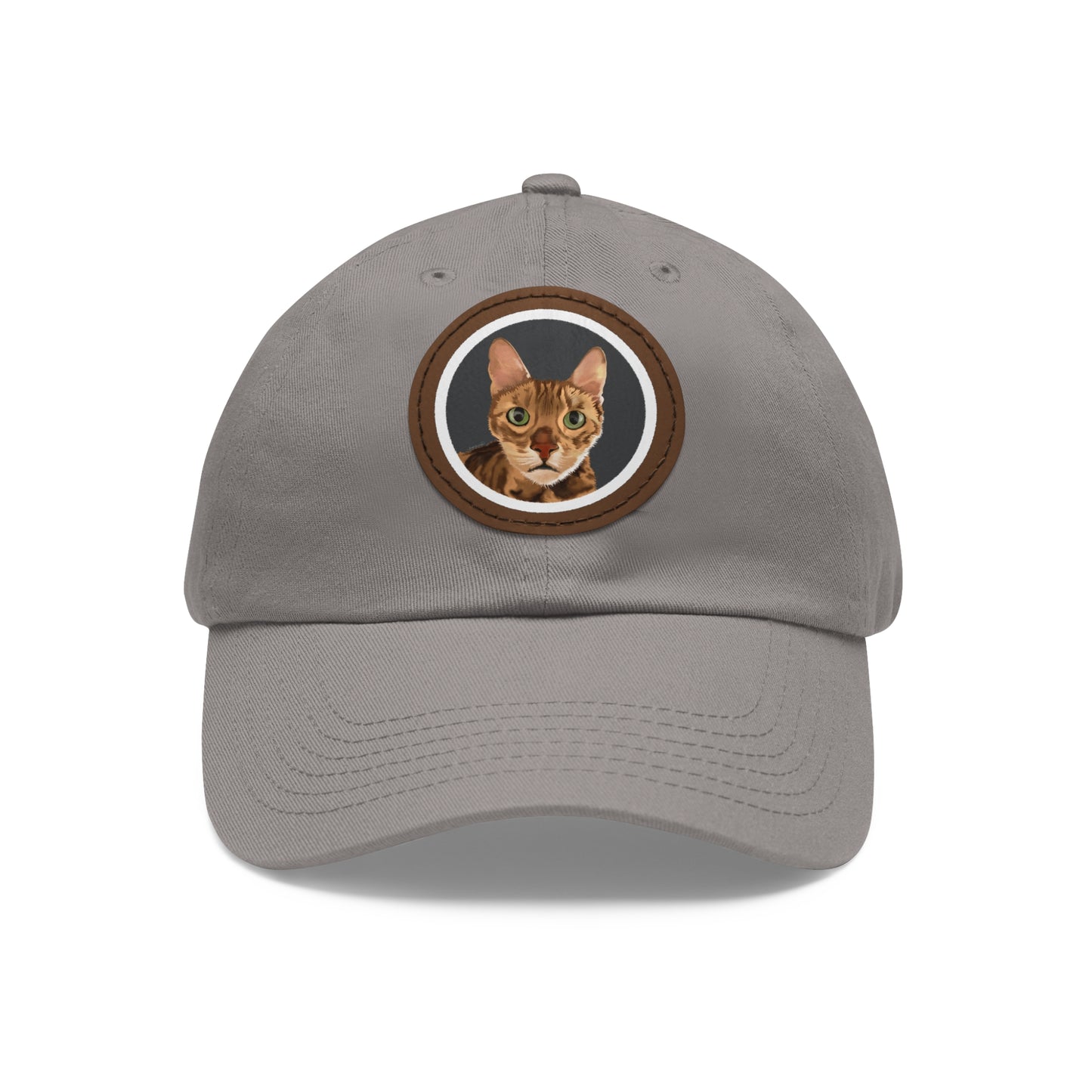 Bengie-Dad Hat with Leather Patch