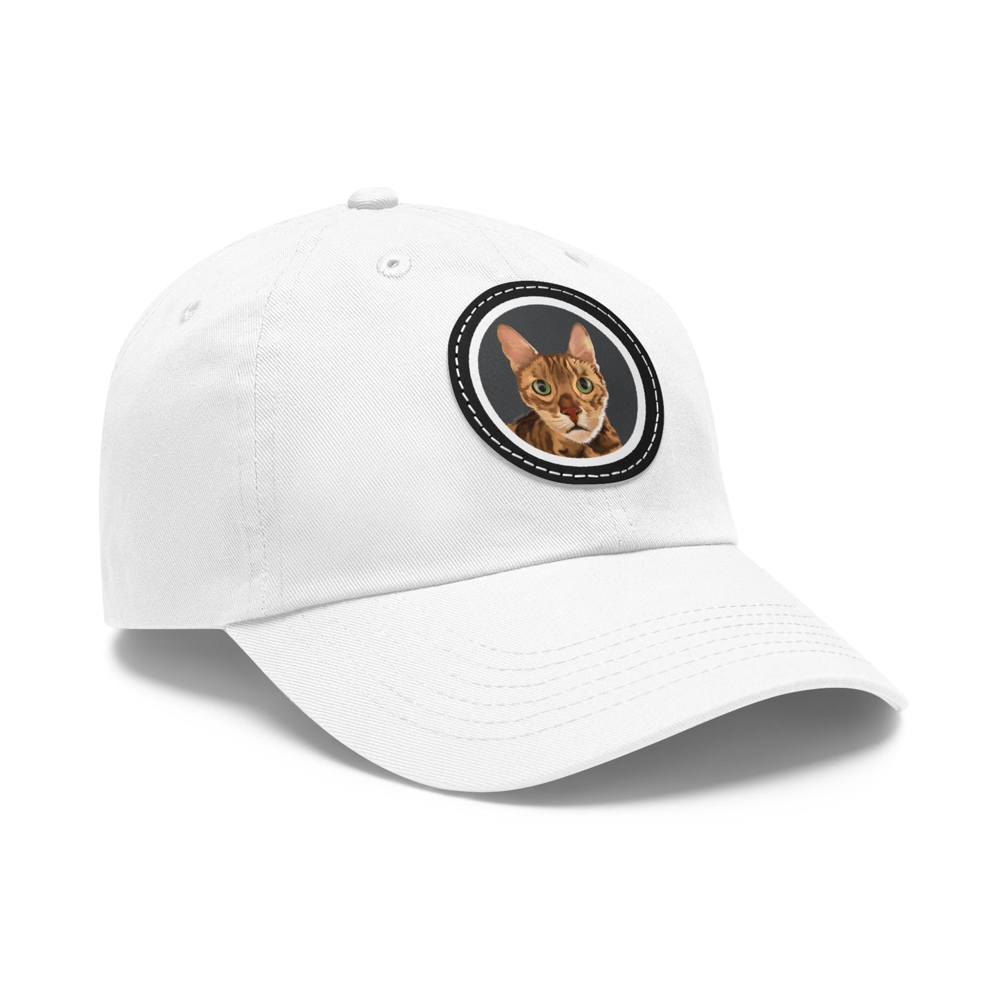 Bengie-Dad Hat with Leather Patch