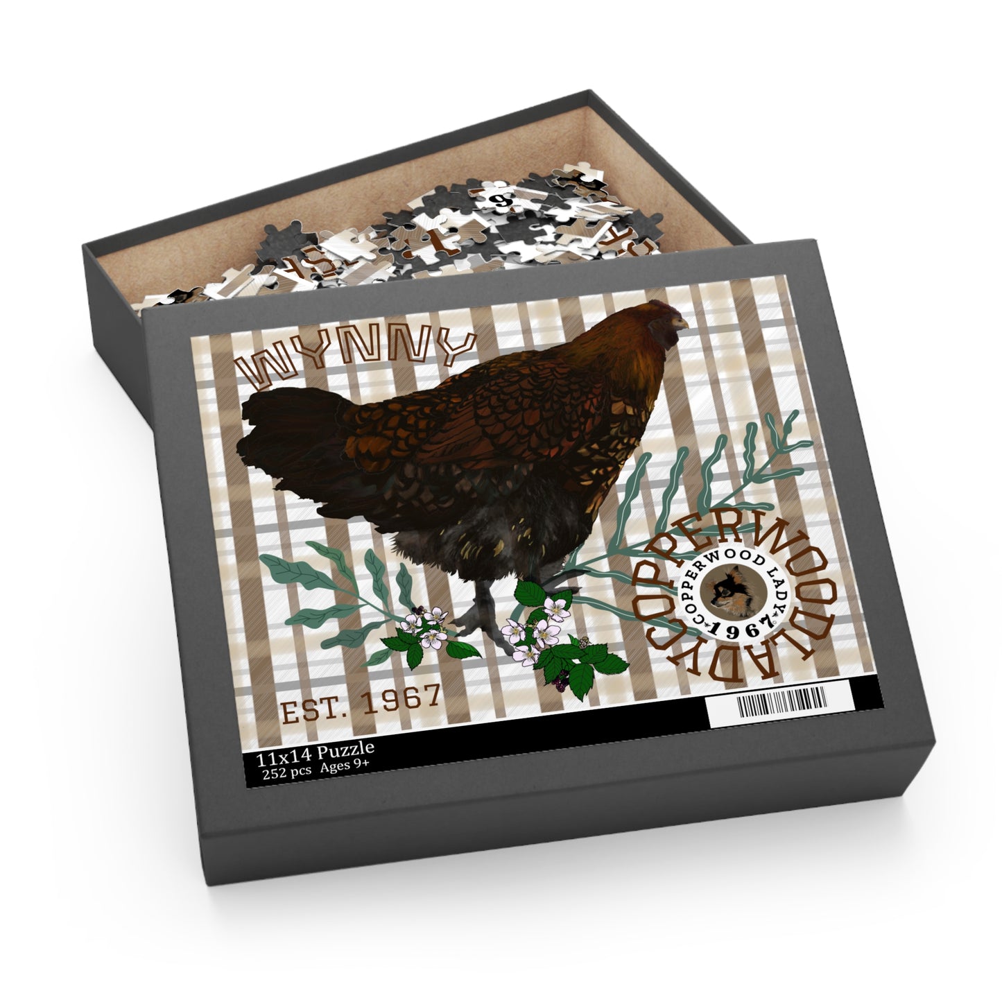 Wynny on Plaid Puzzle (120, 252 or 500-Piece)