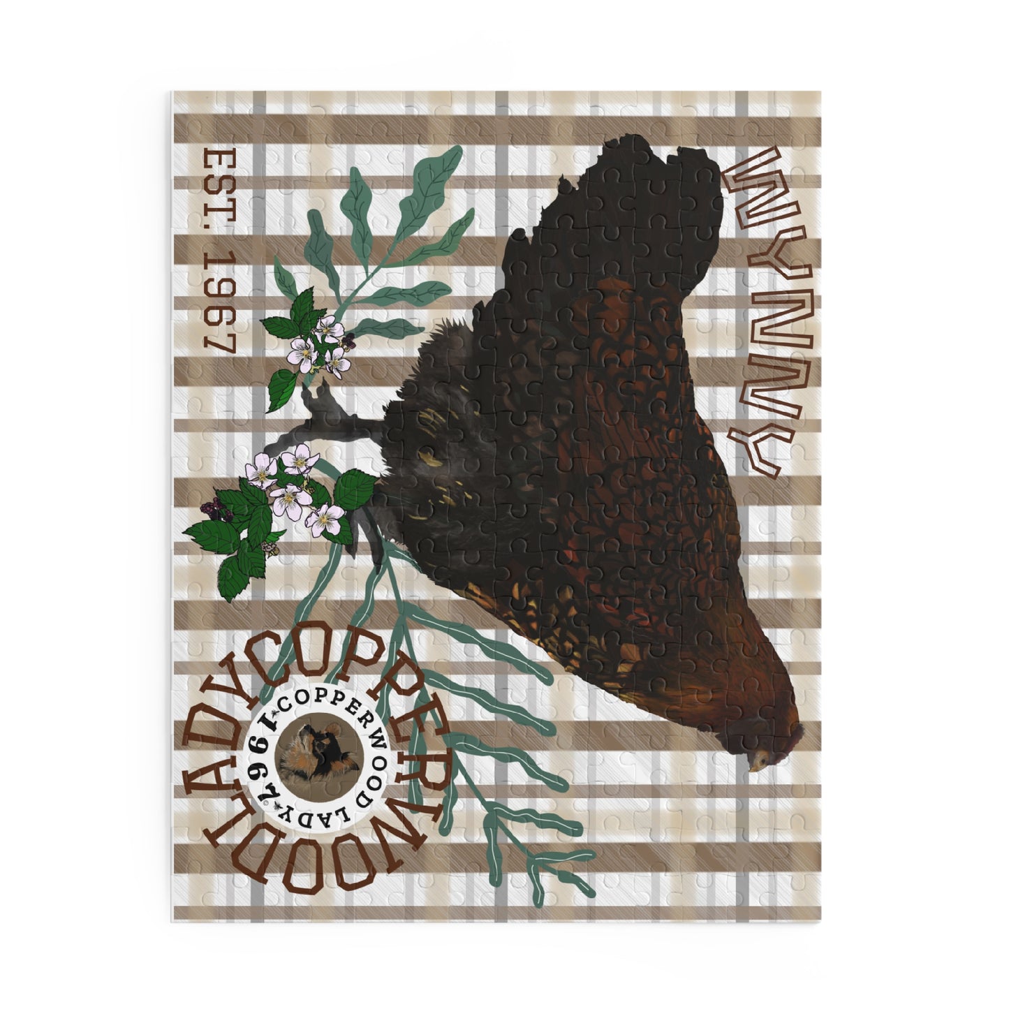 Wynny on Plaid Puzzle (120, 252 or 500-Piece)