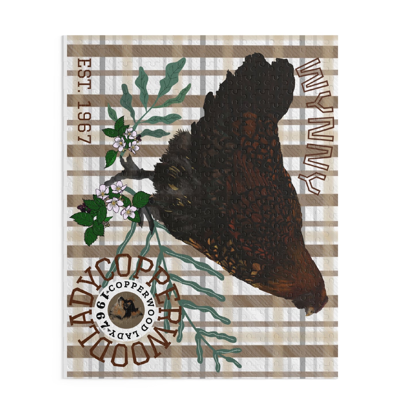 Wynny on Plaid Puzzle (120, 252 or 500-Piece)