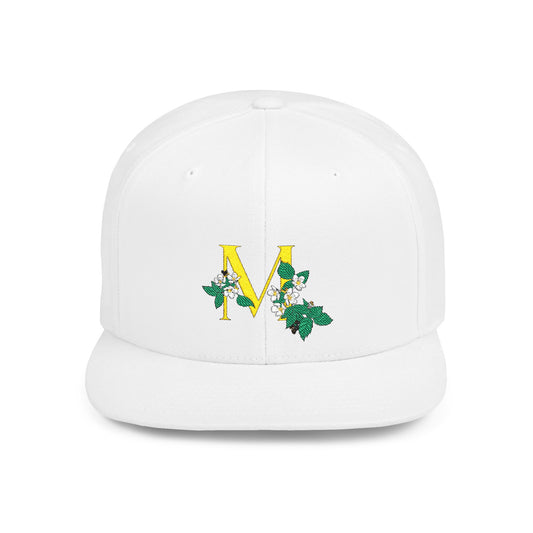Monogram&BlackBerry Flat Bill Snapback. With your monogram, color change available.