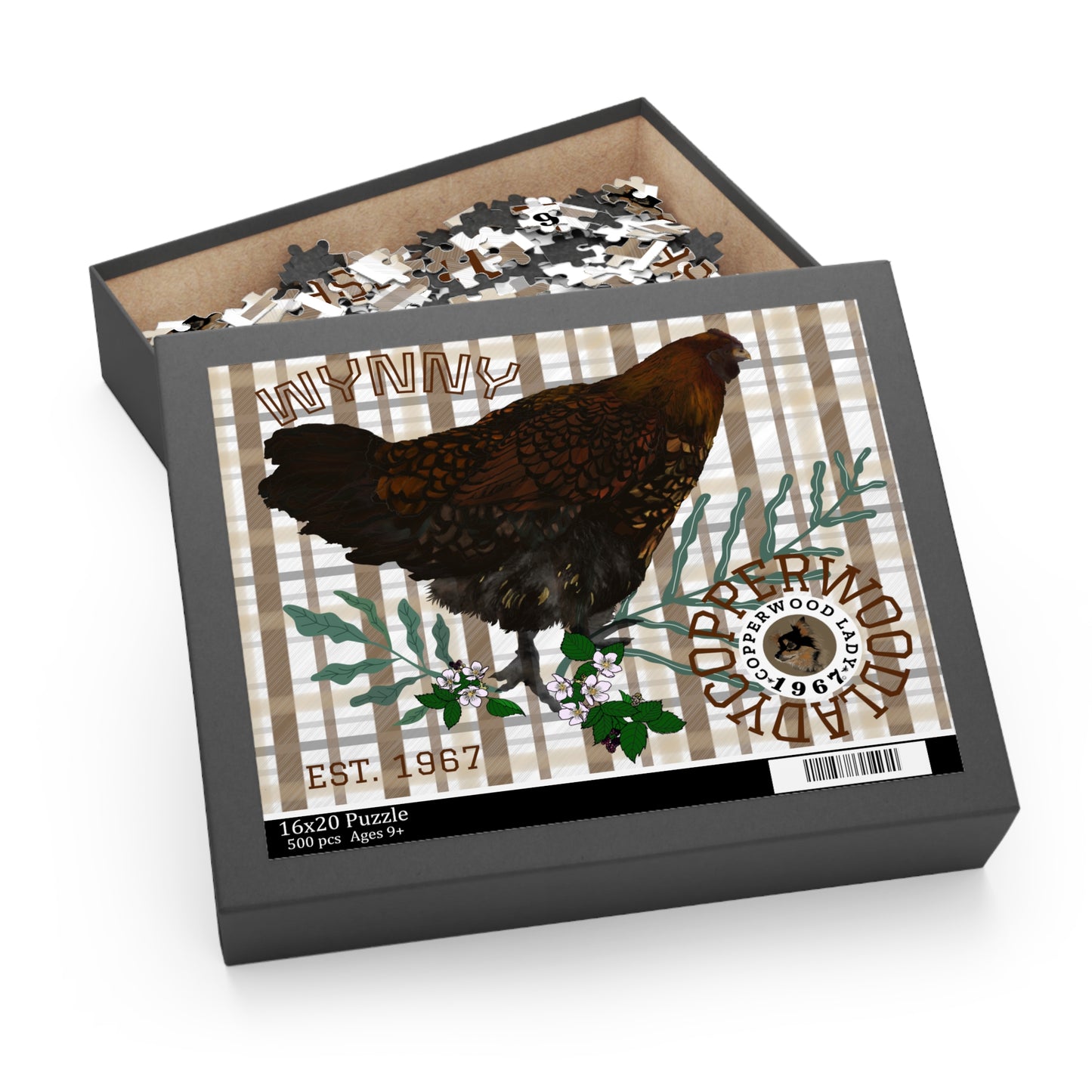 Wynny on Plaid Puzzle (120, 252 or 500-Piece)
