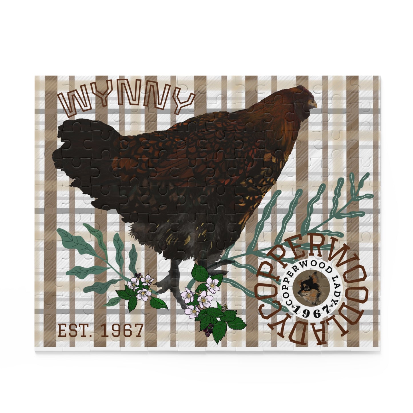 Wynny on Plaid Puzzle (120, 252 or 500-Piece)