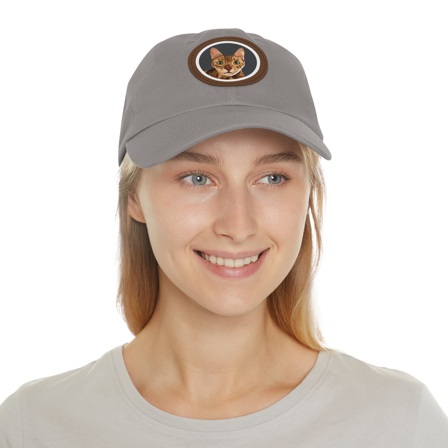 Bengie-Dad Hat with Leather Patch
