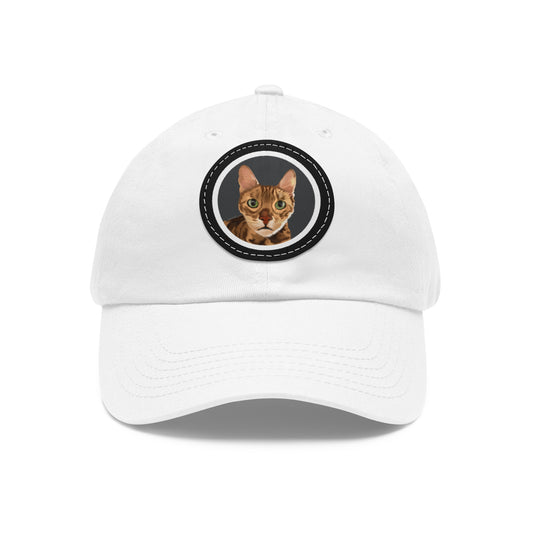 Bengie-Dad Hat with Leather Patch