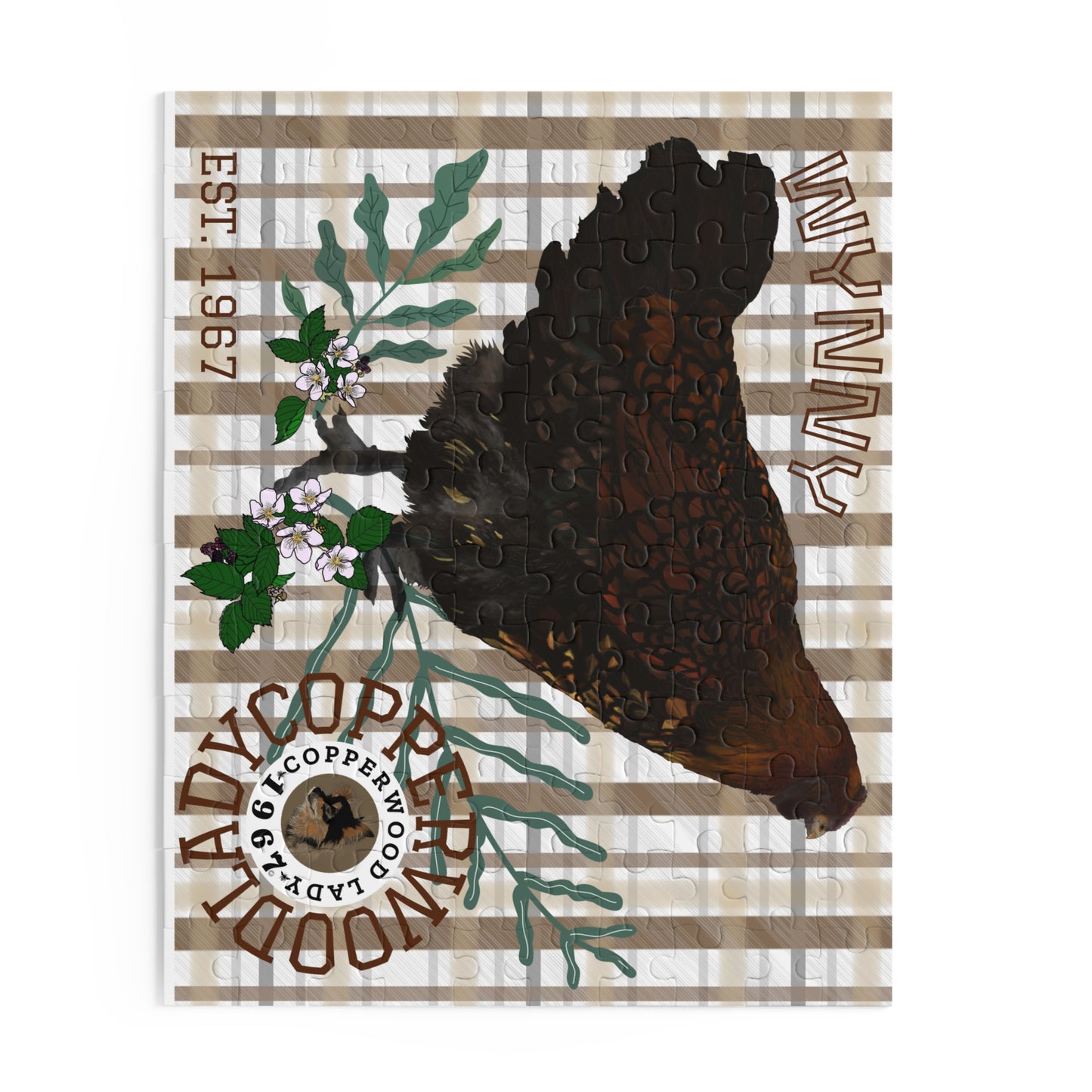 Wynny on Plaid Puzzle (120, 252 or 500-Piece)