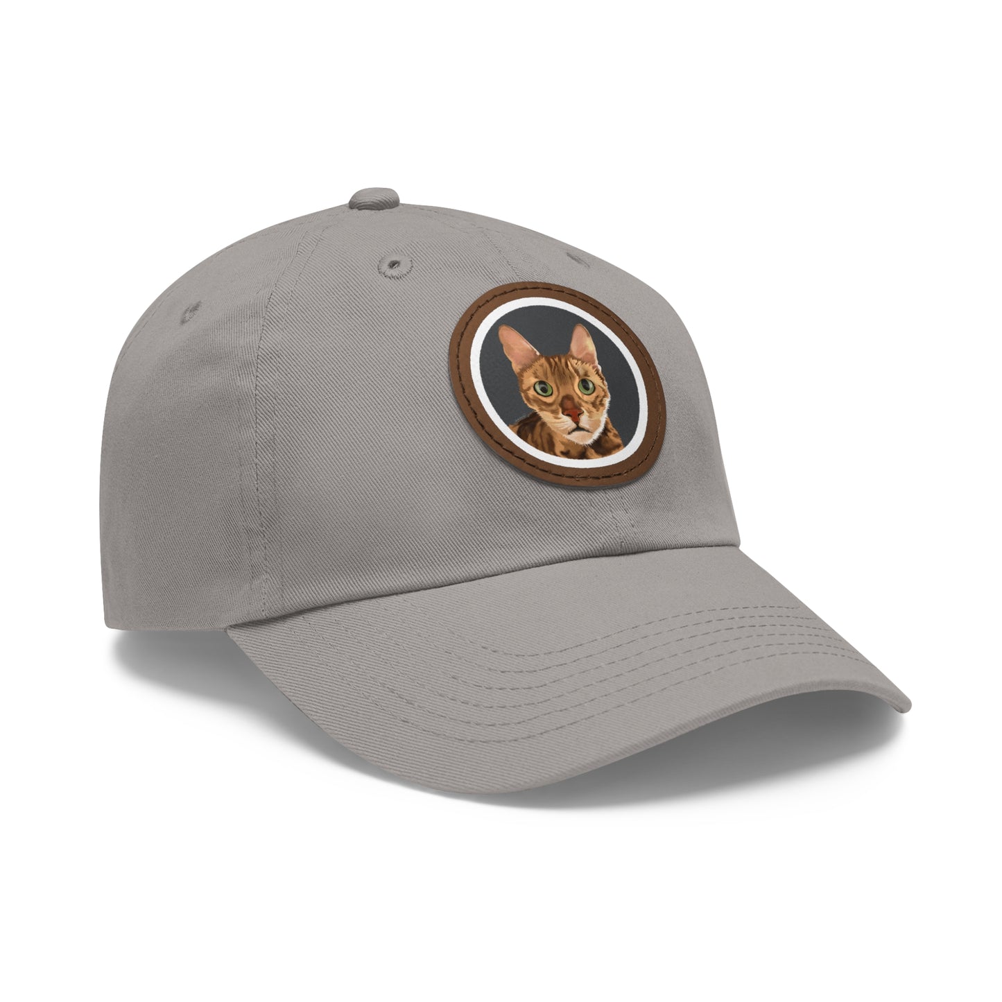 Bengie-Dad Hat with Leather Patch