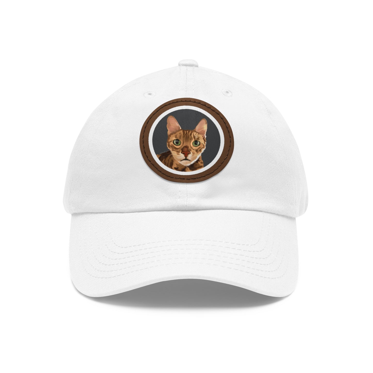 Bengie-Dad Hat with Leather Patch