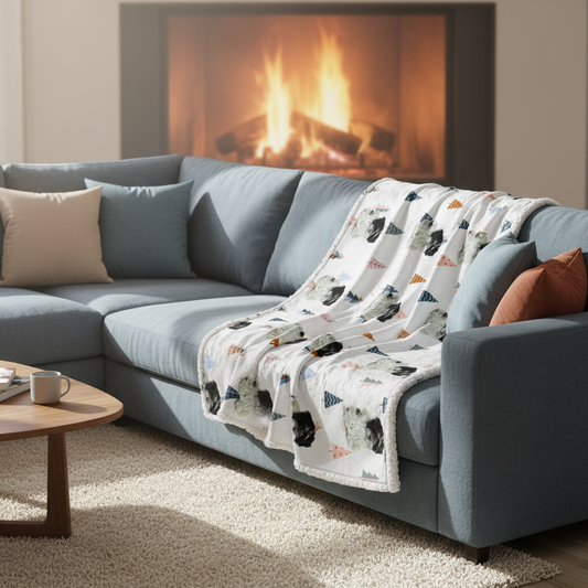 Maizey in the Pines Sherpa blanket