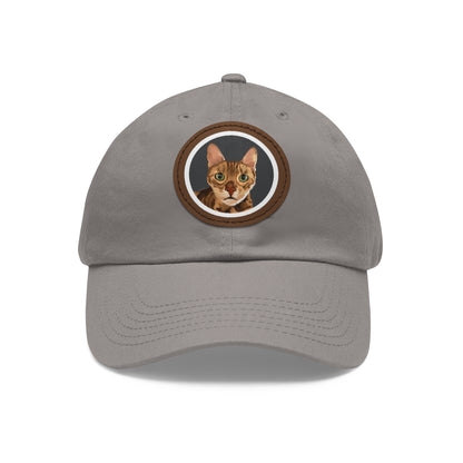 Bengie-Dad Hat with Leather Patch