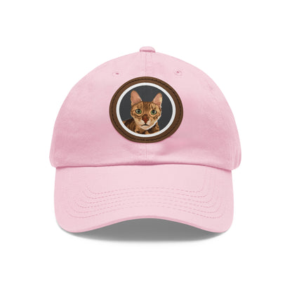 Bengie-Dad Hat with Leather Patch