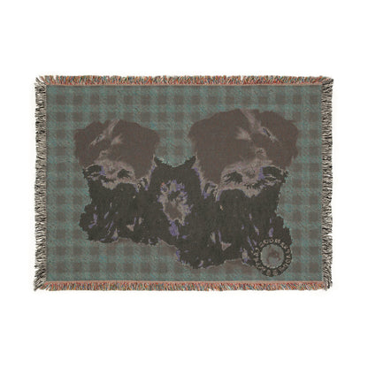 Woven Blanket - Maizey and her Twin on Buffalo Plaid Design